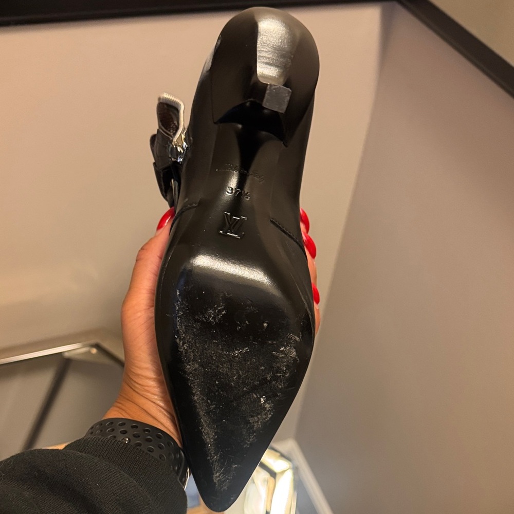 Louis Vuitton Black and Brown Heeled Boots - Picture 8 of 9